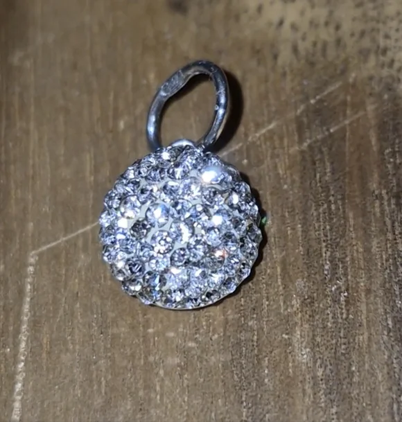 Sparkly CZ Sterling Silver Pendant Necklace - Picture 3 of 7